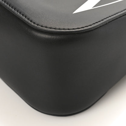 Valentino Garavani Calfskin VLTN Print Shoulder Bag Black 8 of 8