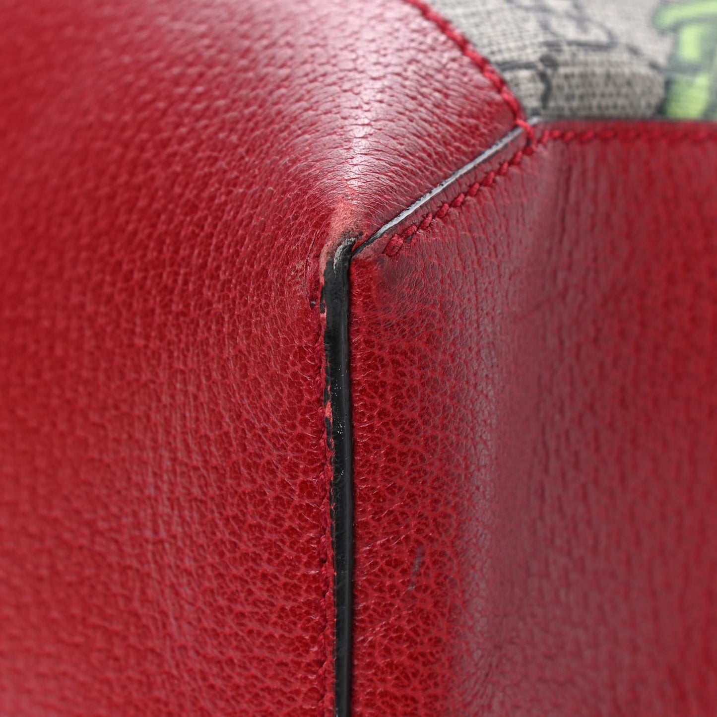 GG Supreme Monogram Flora Web Large Ophidia Tote Red