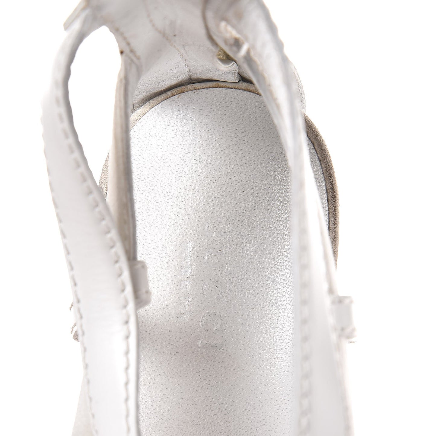 Calfskin Suede Daryl Cage Platform Sandals 40 White