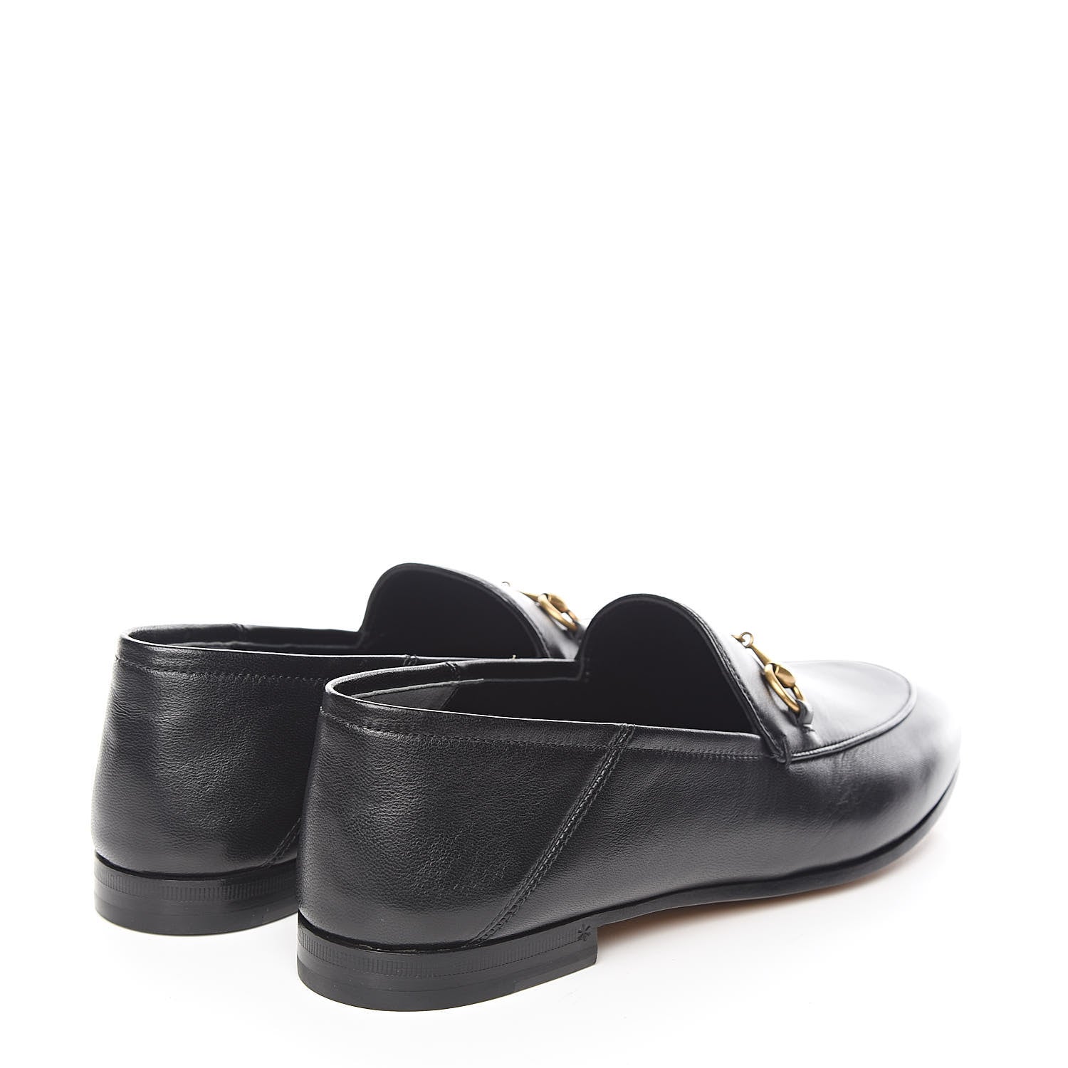 Gucci Lambskin Womens Brixton Horsebit Loafers 40 Black 4 of 9