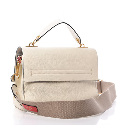Valentino Garavani Pebbled Calfskin VRing Shoulder Bag Light Ivory 3 of 11