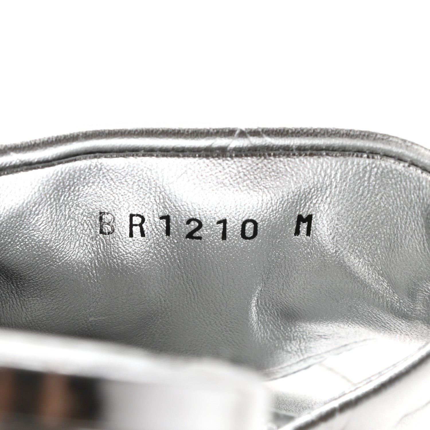 Louis Vuitton Metallic Lambskin Embossed Monogram Revival Flat Mules 35 Silver 8 of 16