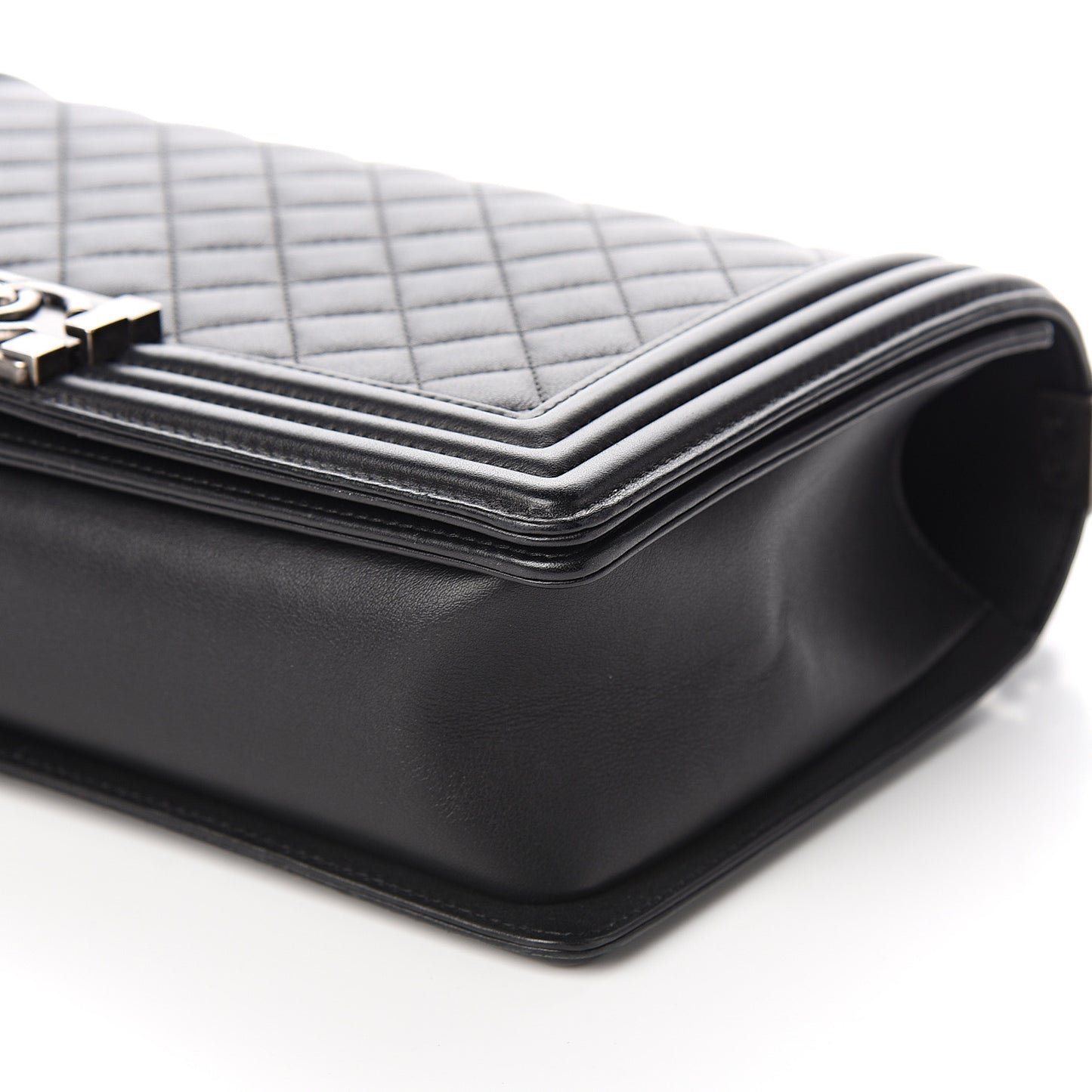 Calfskin Quilted New Medium Boy Flap Black