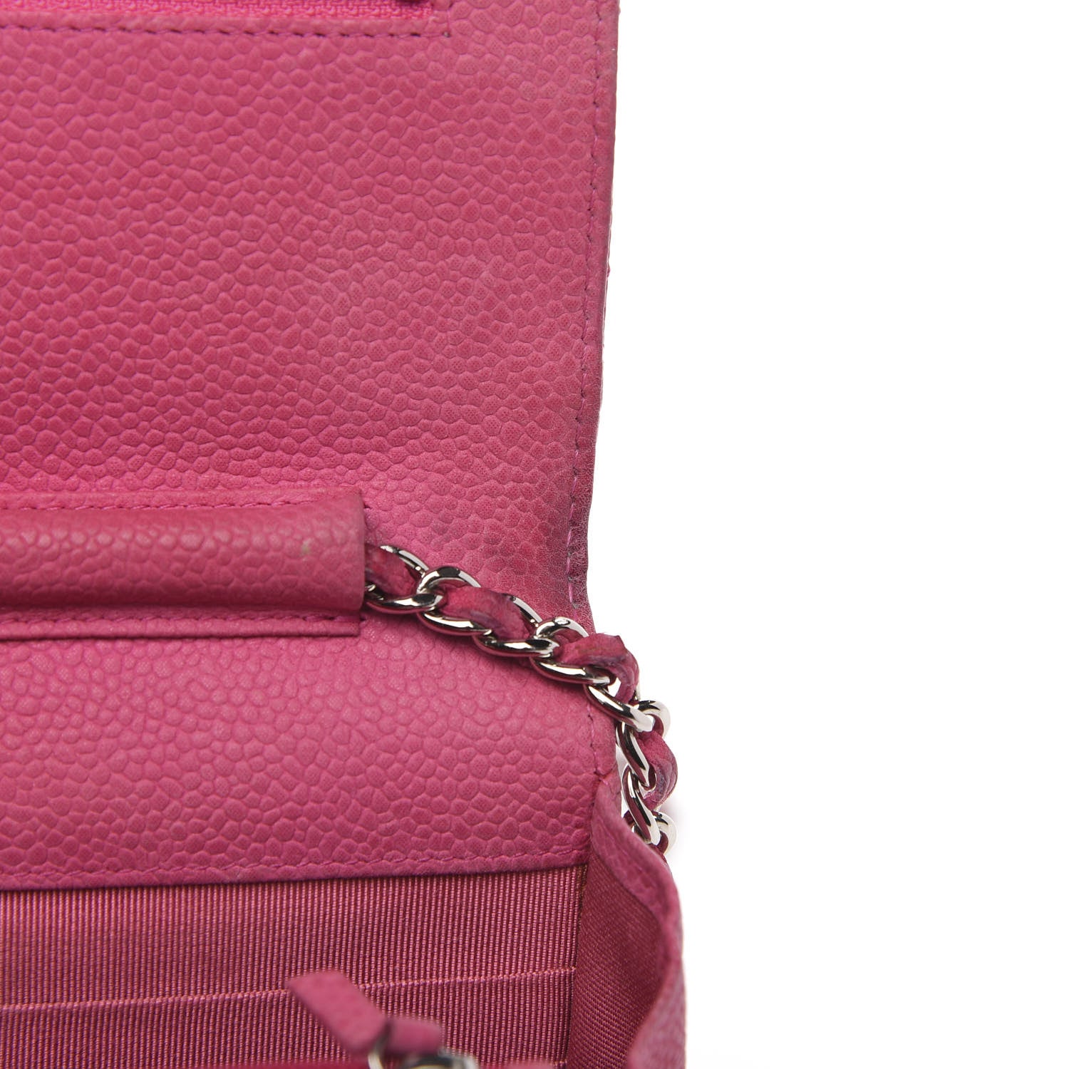Chanel Iridescent Caviar Quilted Wallet on Chain WOC Pink 7 of 15