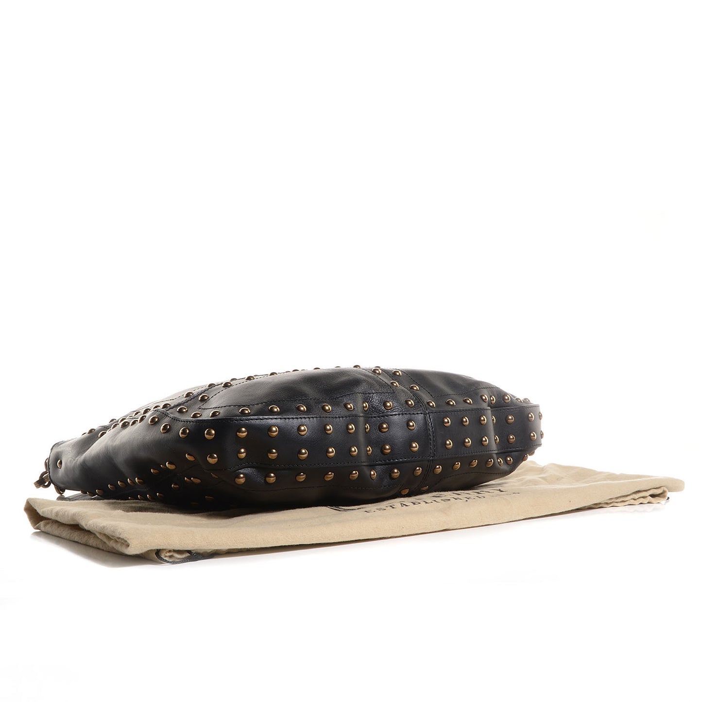 Leather Studded Medium Sampson Hobo Black