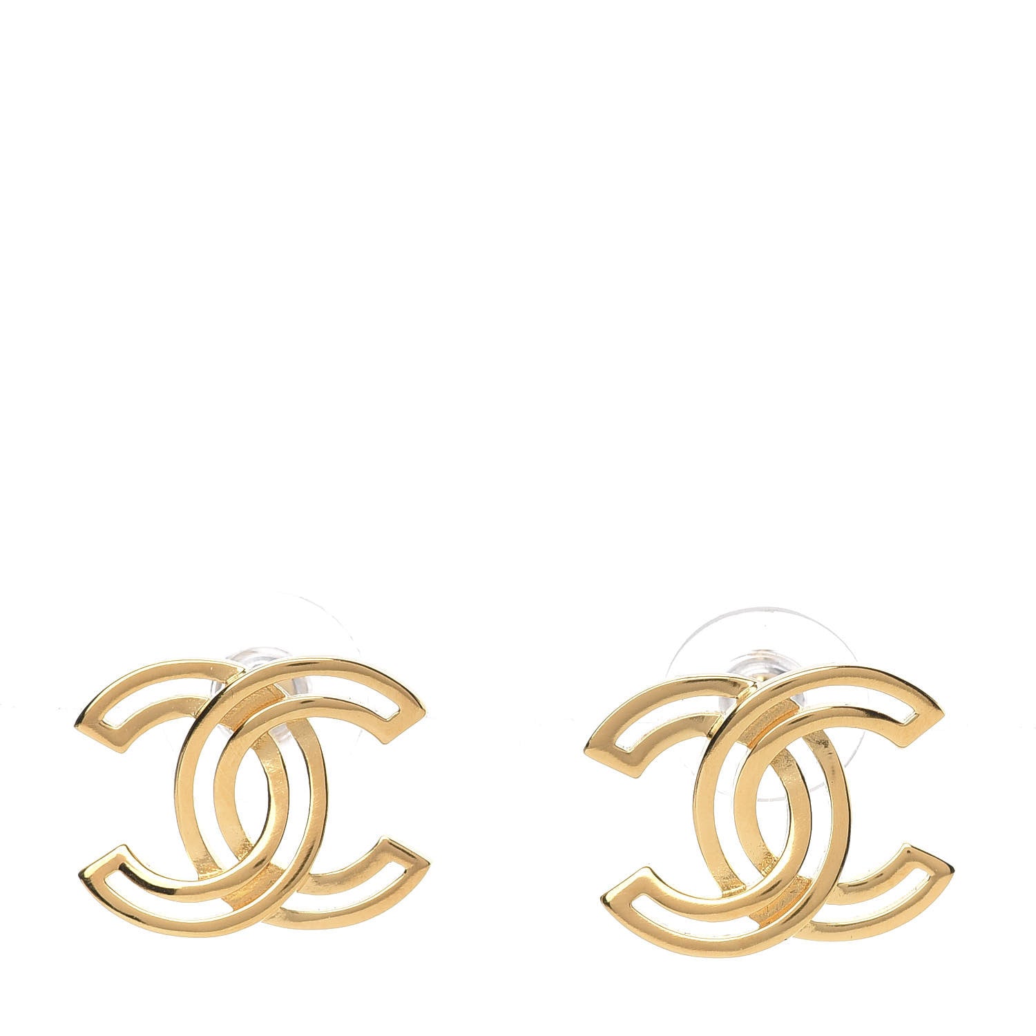 Chanel Metal Obazine CC Earrings Gold 1 of 5