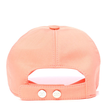 Chanel Cotton CC Cap Hat Orange Turquoise 3 of 4