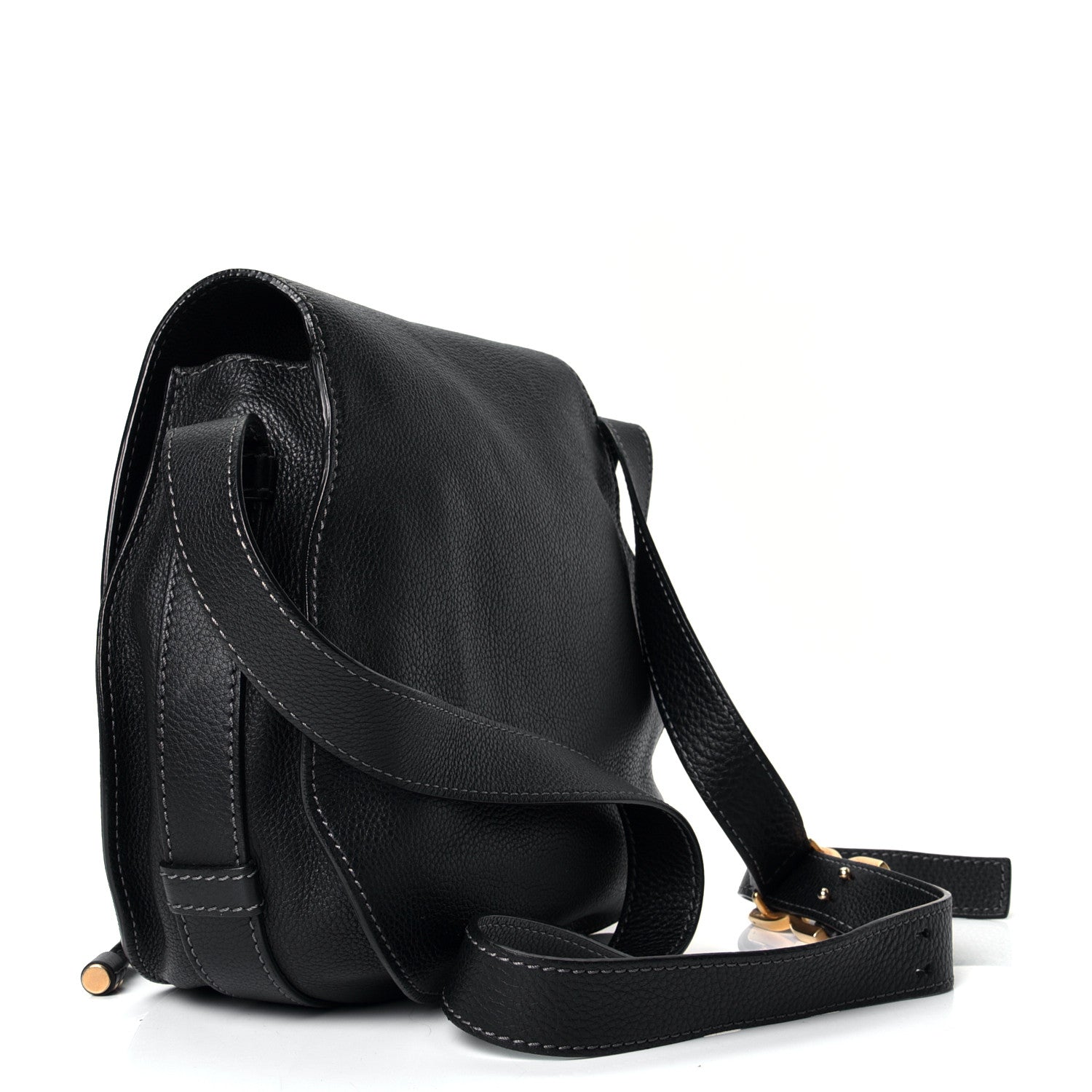 Chloe Calfskin Medium Marcie Round Crossbody Bag Black 2 of 4