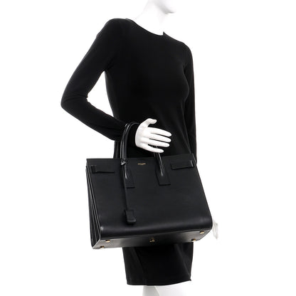 Saint Laurent Calfskin Large Sac De Jour Carryall Black 2 of 14