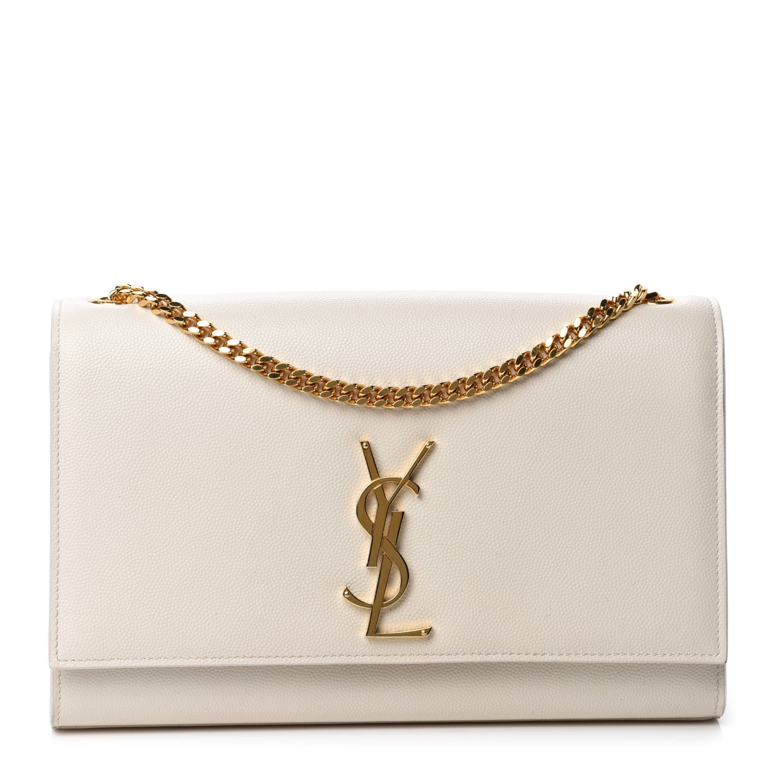 Saint Laurent Grain De Poudre Medium Classic Monogram Kate Satchel Porcellana 1 of 12