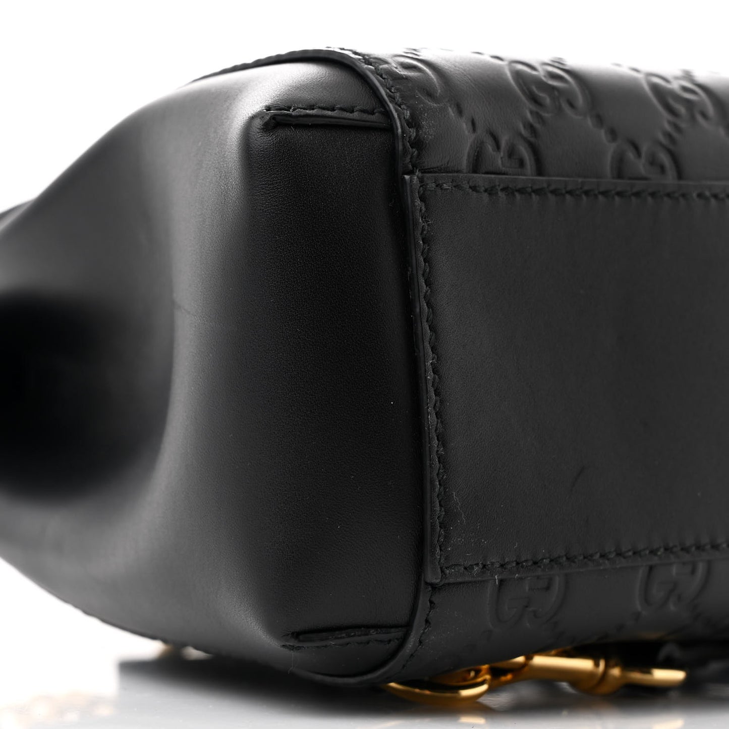 Guccissima Signature Padlock Backpack Black