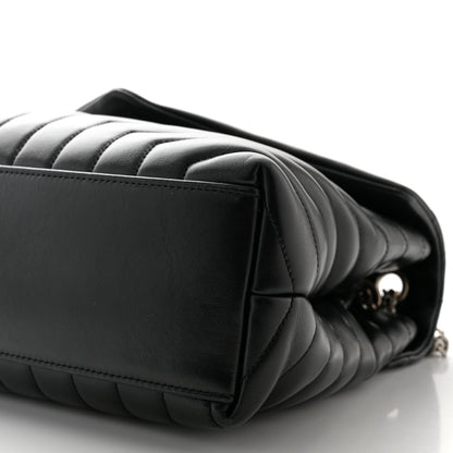 Saint Laurent Calfskin Y Quilted Monogram Medium Loulou Chain Satchel Black 10 of 11