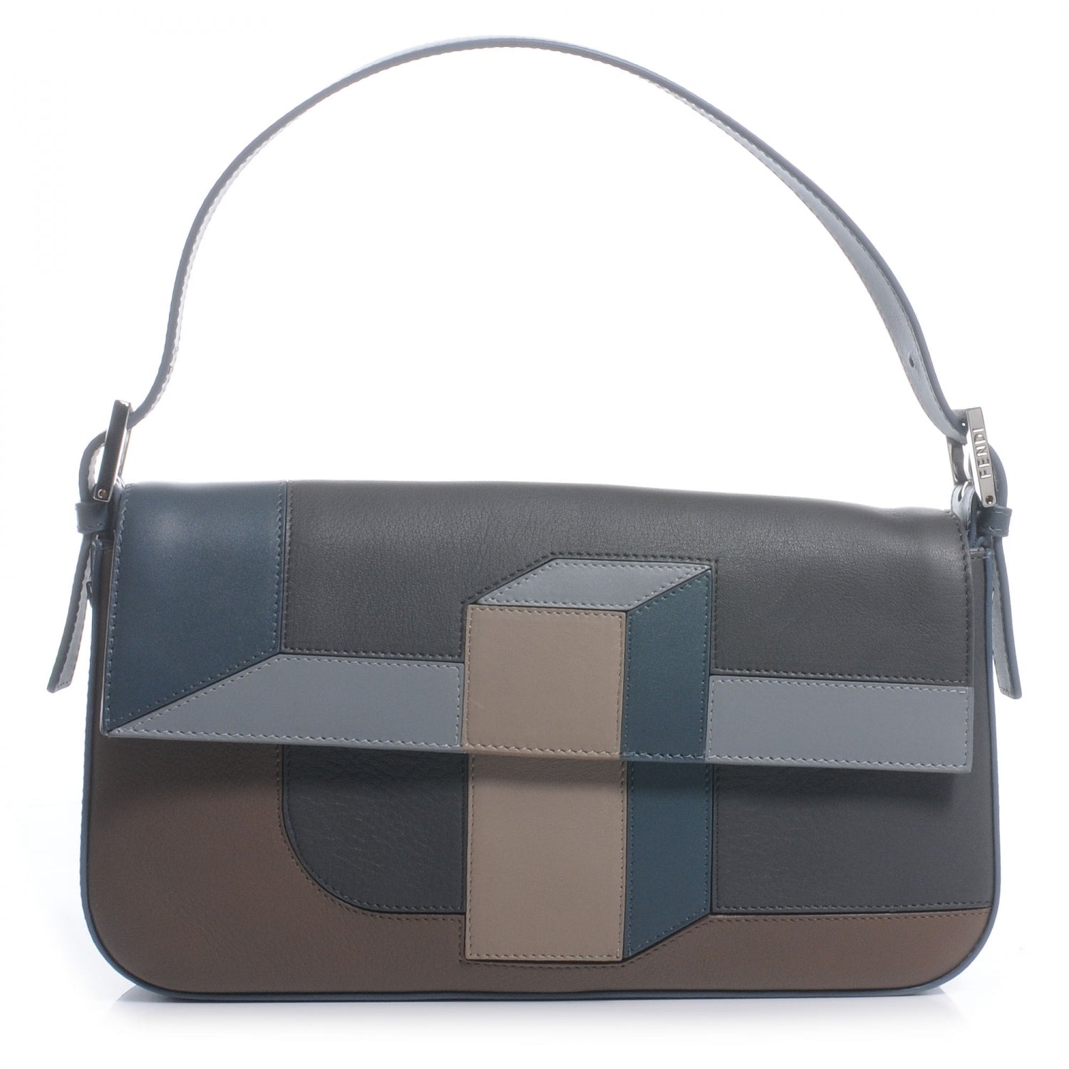 Fendi Vitello 3D Color Block Baguette 1 of 10
