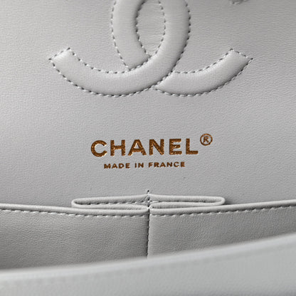 Chanel Caviar Quilted Small Double Flap Grey 6 of 11