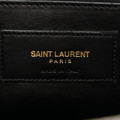 Saint Laurent Metallic Calfskin Medium Classic Monogram Kate Satchel Pale Gold 6 of 13