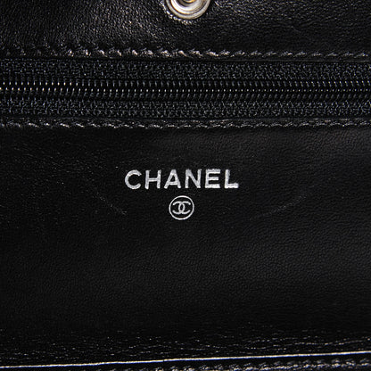 Chanel Lambskin Quilted Wallet On Chain WOC Black 7 of 8