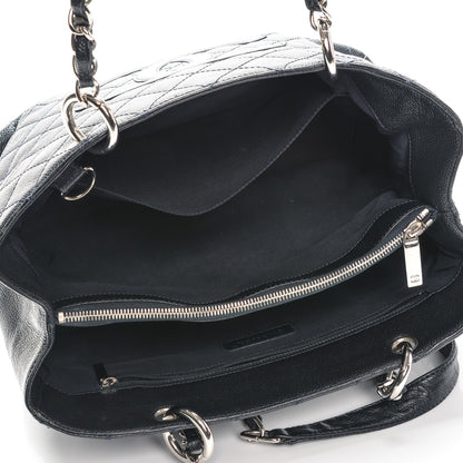 Chanel Caviar Quilted Grand Shopping Tote GST Dark Navy Blue 5 of 12