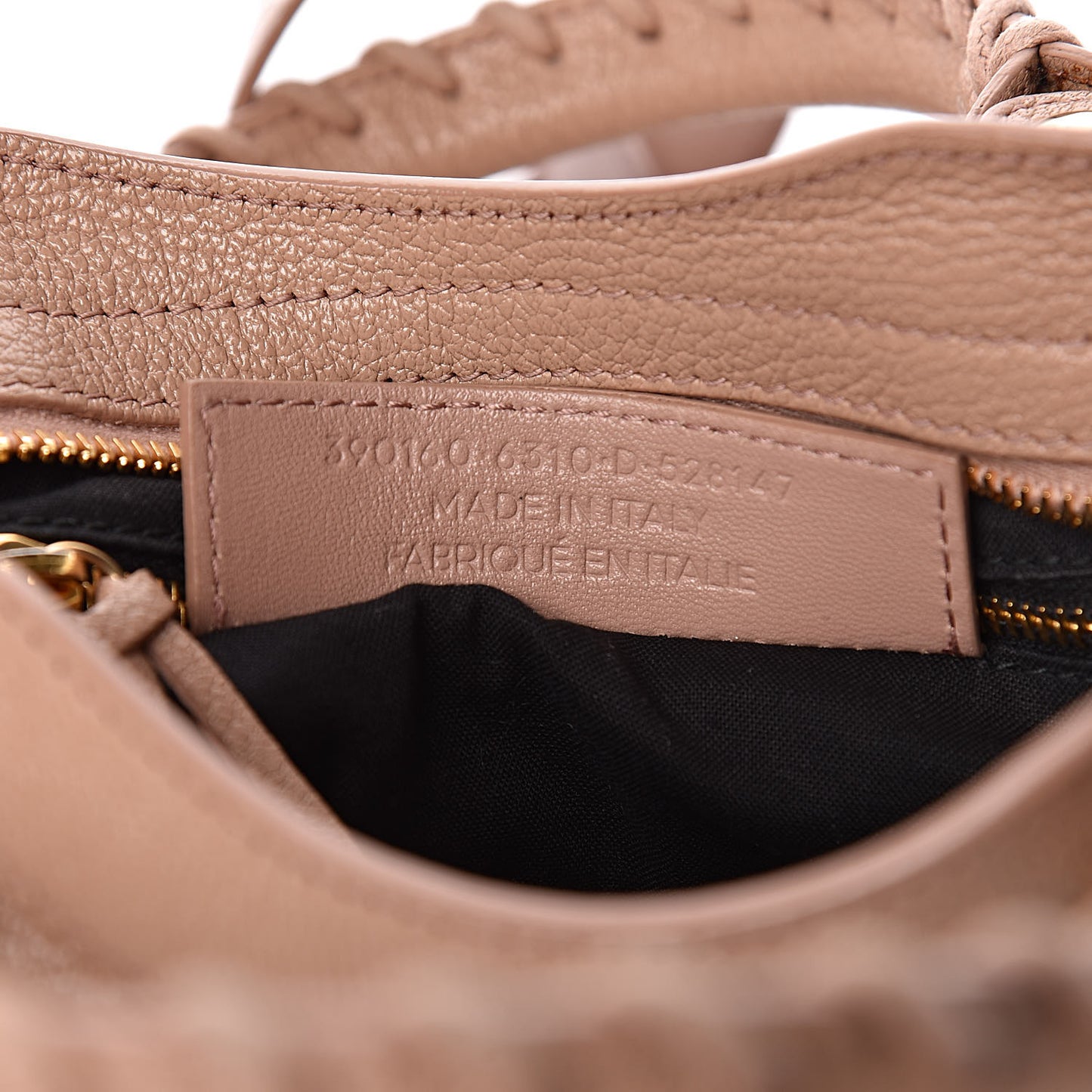 Chevre Gold Metallic Edge Hardware Mini City Rose Des Sables