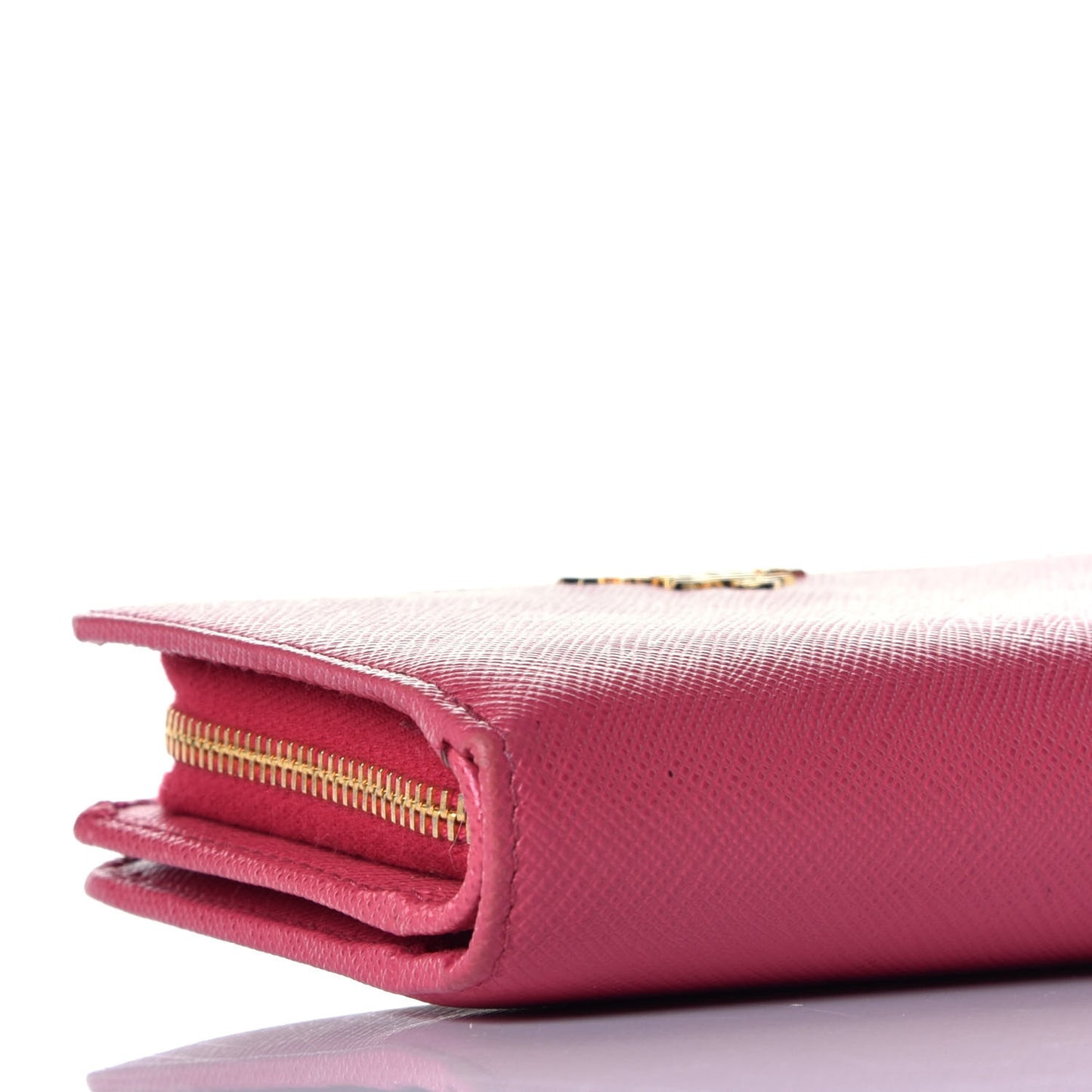Saffiano Metal Compact Wallet Peonia