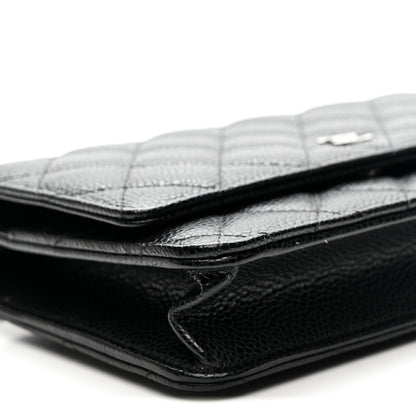 Chanel Caviar Quilted Wallet on Chain WOC Black 10 of 11