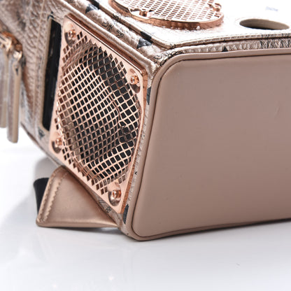 MCM Metallic X Wizpak Visetos Studded Sound System Speaker Backpack Champagne Gold 10 of 12