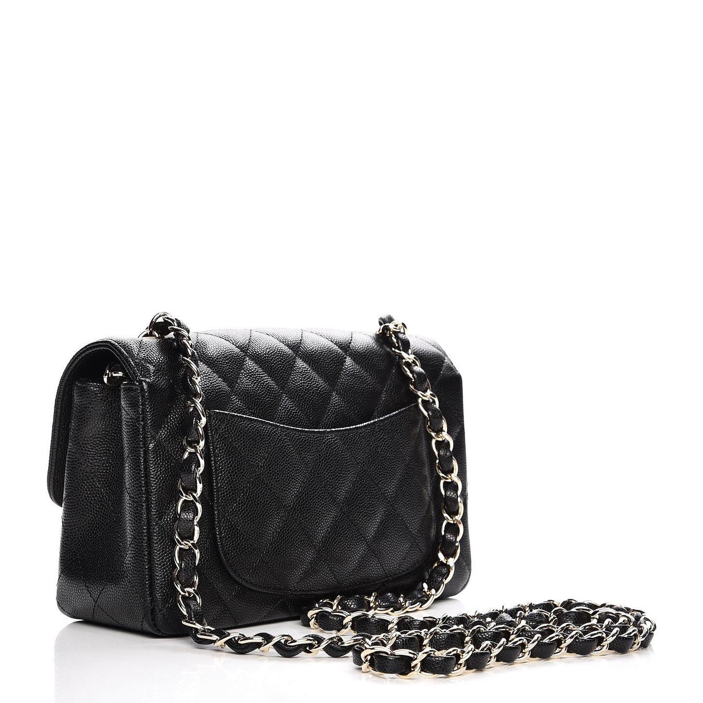 Caviar Quilted Mini Rectangular Flap Black
