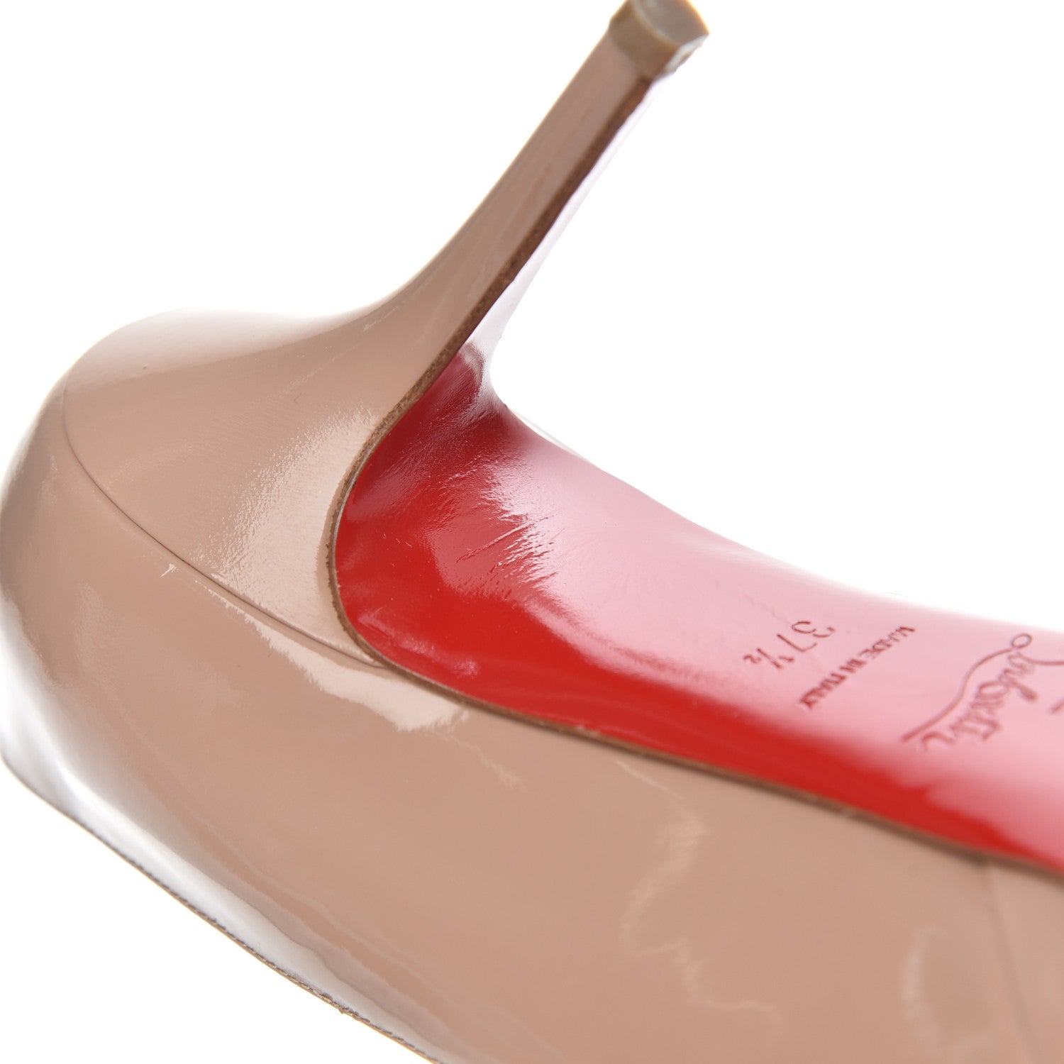 Christian Louboutin Patent Prorata 90 Pumps 37.5 Nude 8 of 10