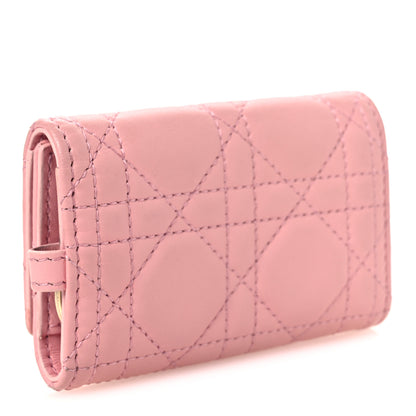 Christian Dior Lambskin Cannage Miss Dior 4 Key Holder Wallet Pink 3 of 12