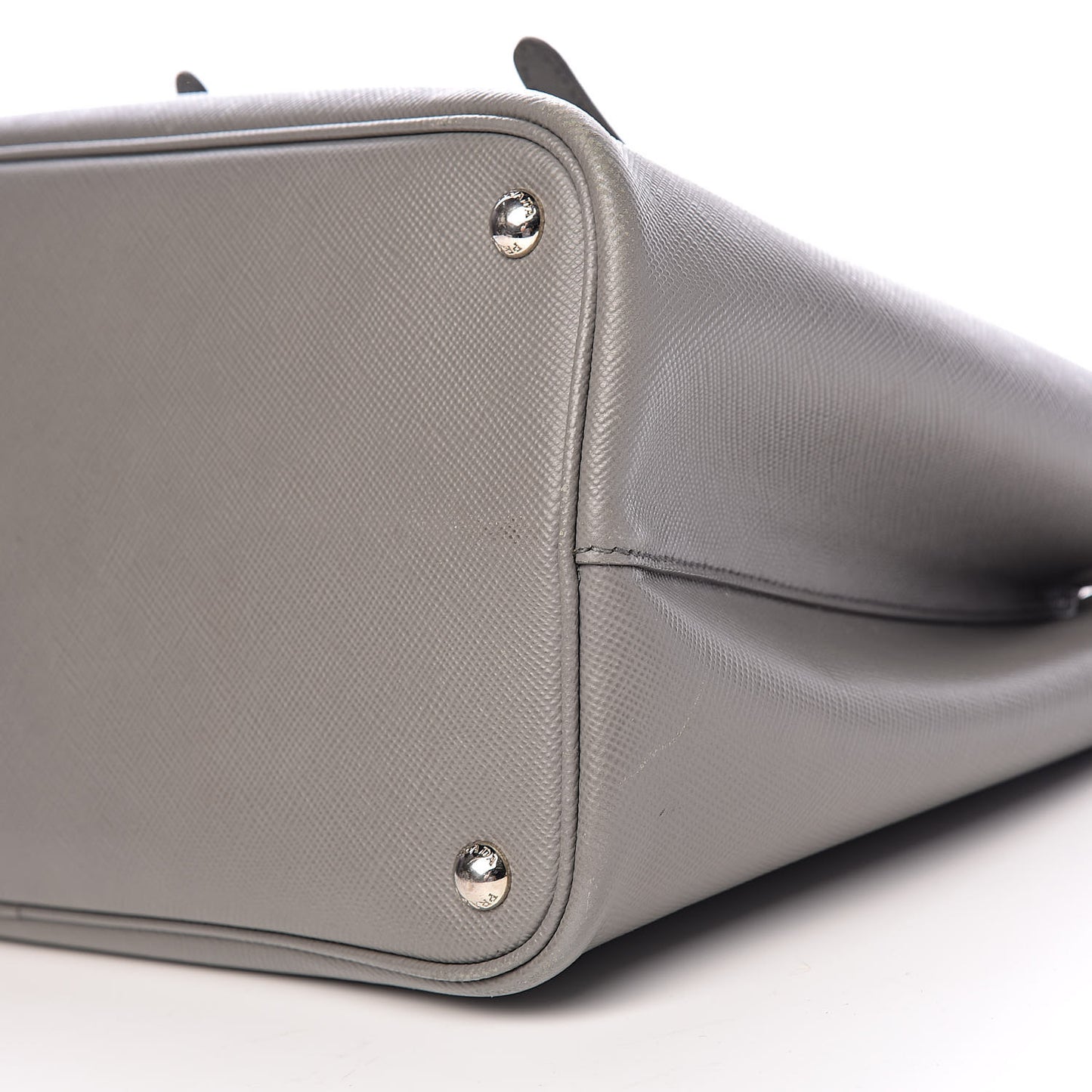 Saffiano Cuir Medium Double Handle Tote Marmo Salvia