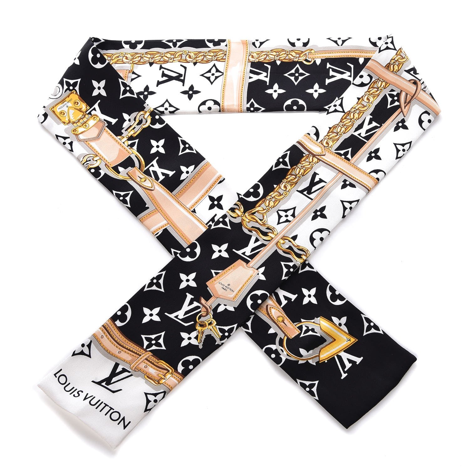 Louis Vuitton Silk Monogram Confidential Bandeau Black 1 of 4