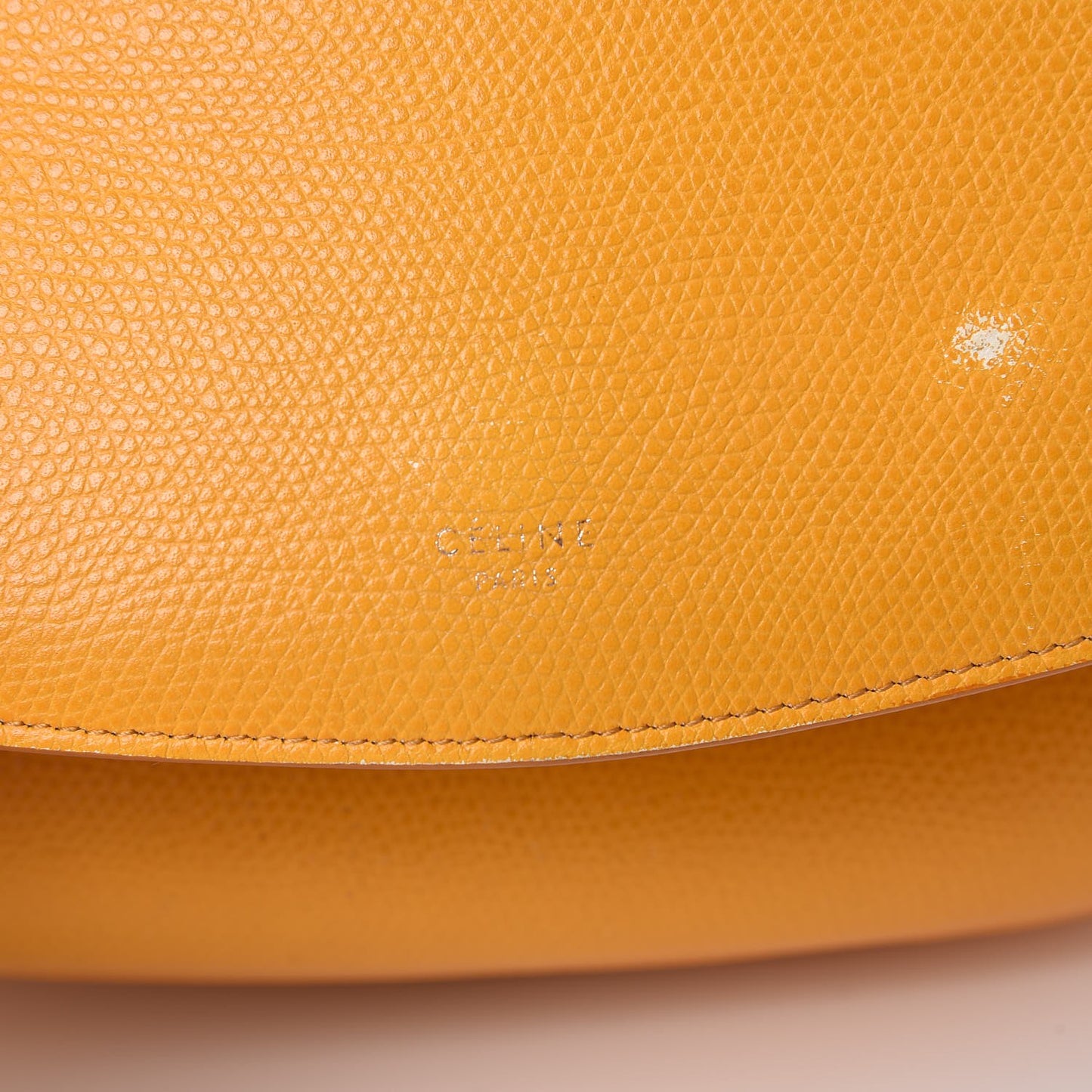 Grained Calfskin Trotteur Messenger Saffron