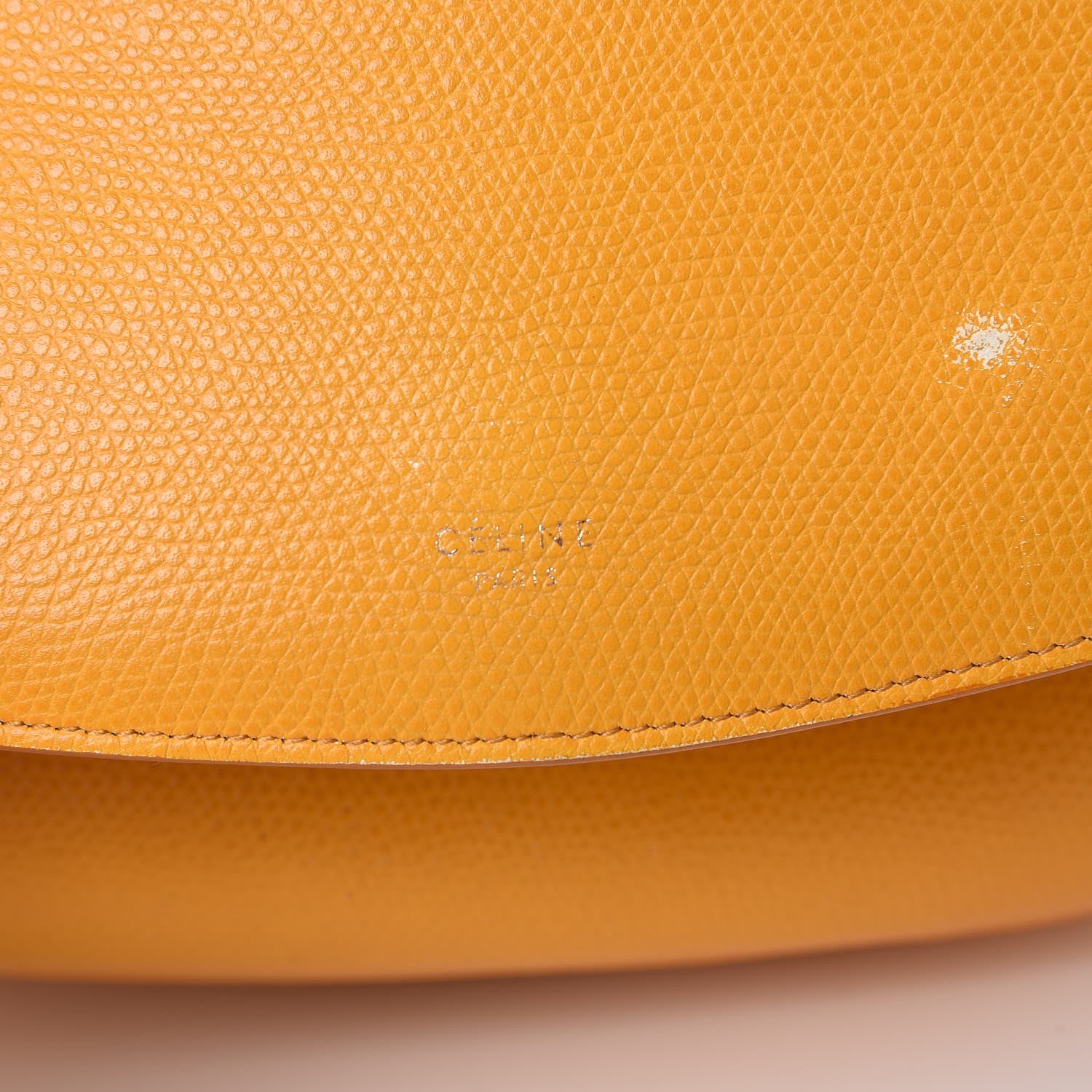 Celine Grained Calfskin Trotteur Messenger Saffron 14 of 18