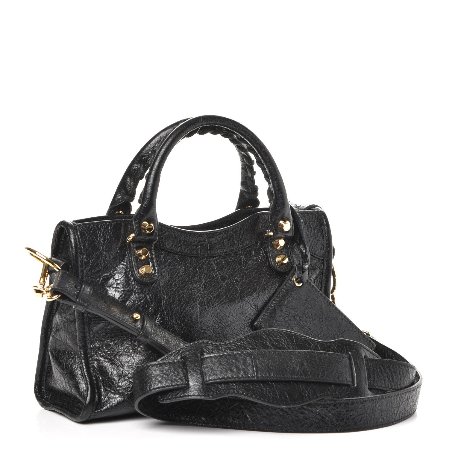 Balenciaga Agneau Classic Gold Hardware Mini City Black 4 of 8