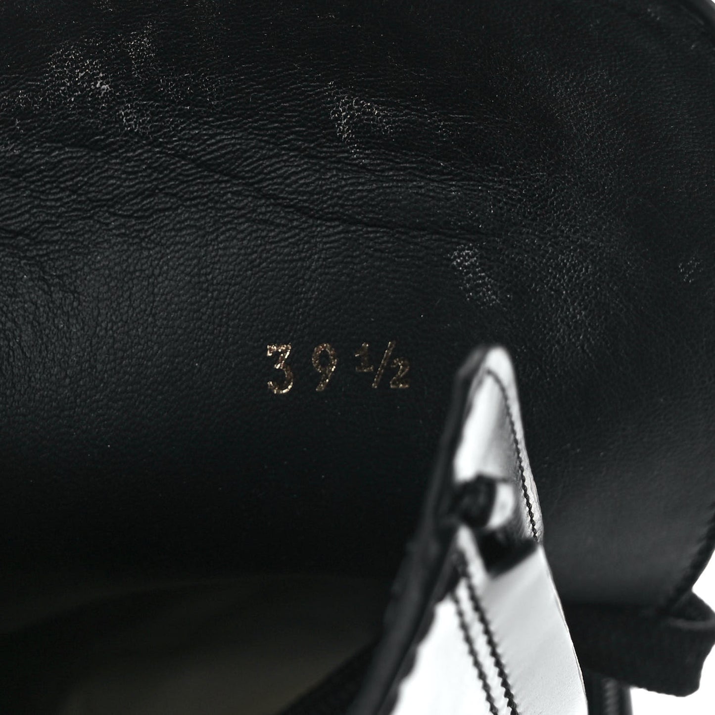 Vitello Abrasivato Fendigraphy 50mm Biker Boots 39.5 Black