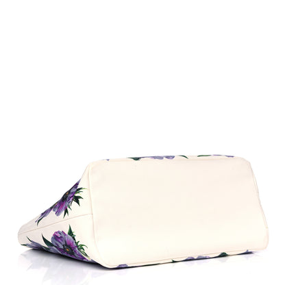 Dolce & Gabbana Canvas Anemone Print Medium Beatrice Tote Purple 3 of 5