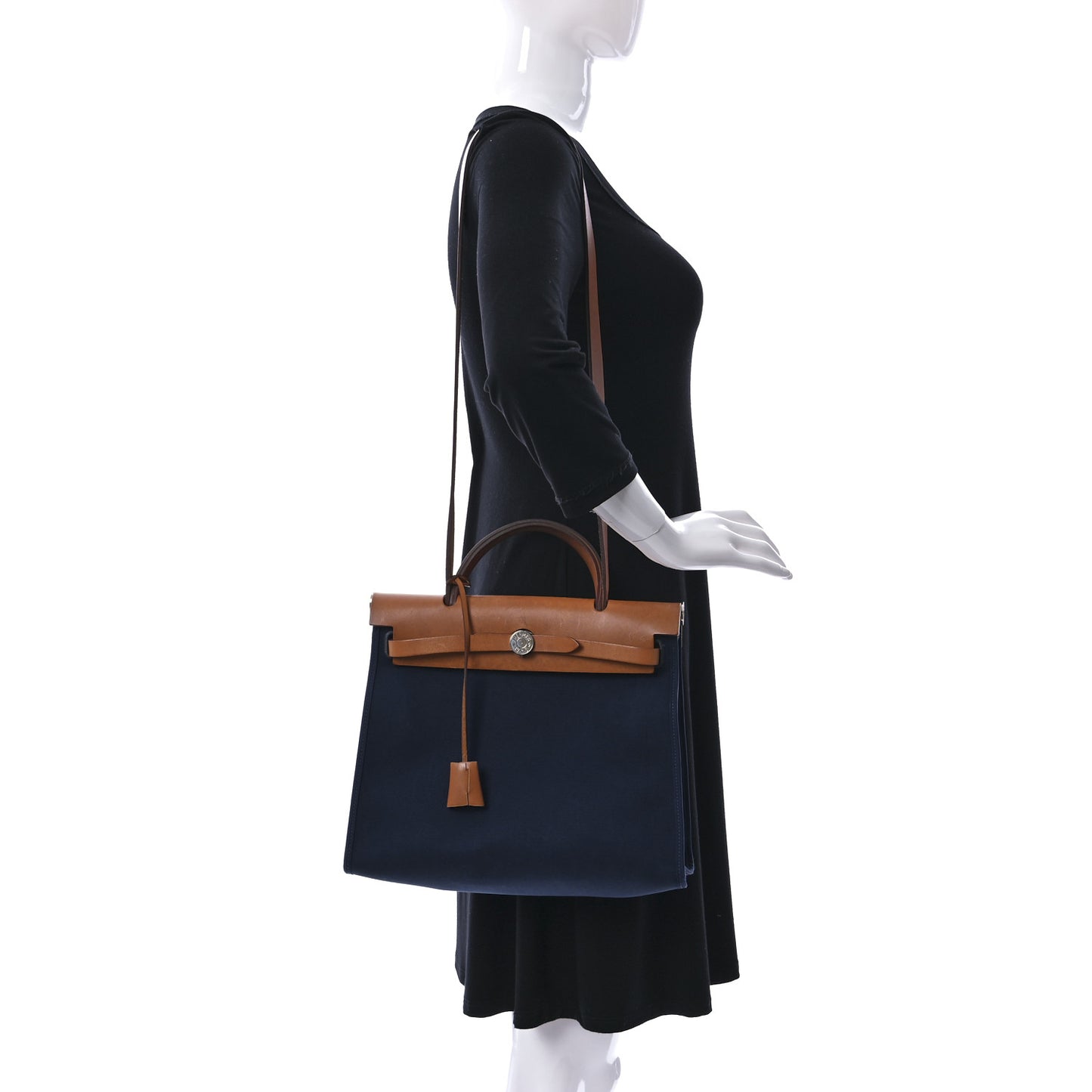 Vache Hunter Toile Herbag Zip 31 PM Bleu De Malte Natural