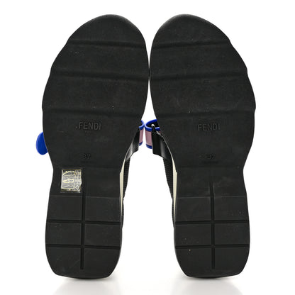 Fendi Stretch Yarn Stiff Band Rockoko Sneakers 37 Black 5 of 9