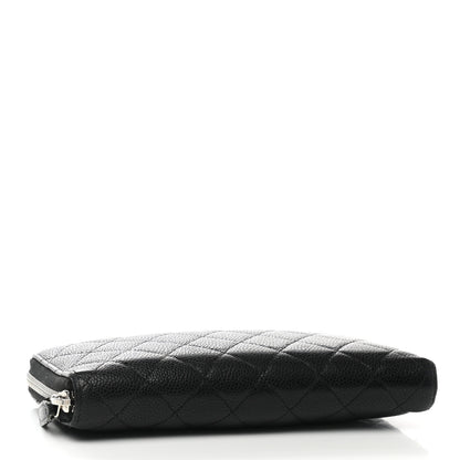 Chanel Caviar Quilted Large Zip Around Organizer Wallet Black 4 of 9