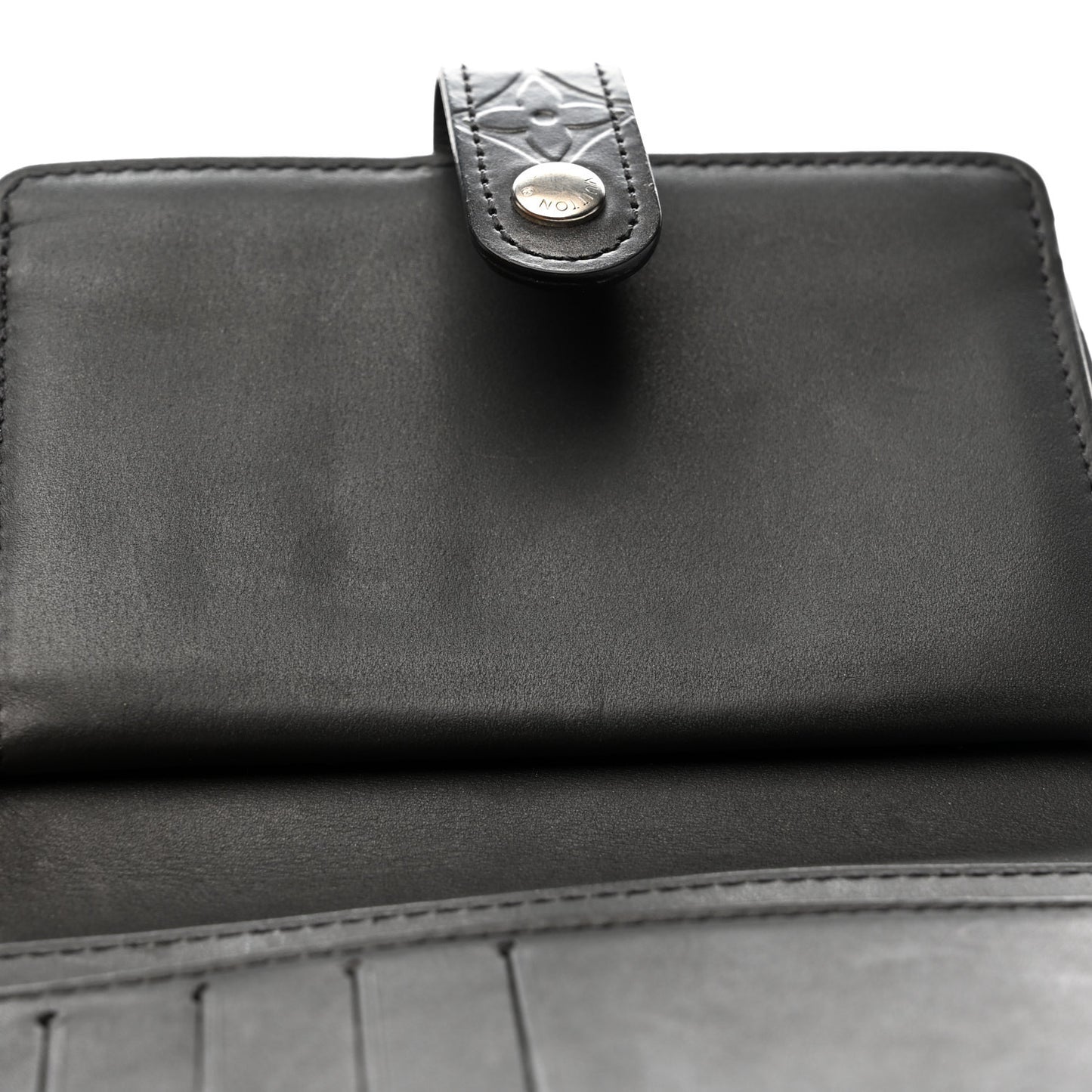 Mat Monogram French Purse Wallet Black