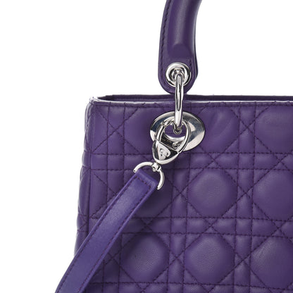 Christian Dior Lambskin Cannage Medium Lady Dior Purple 11 of 11