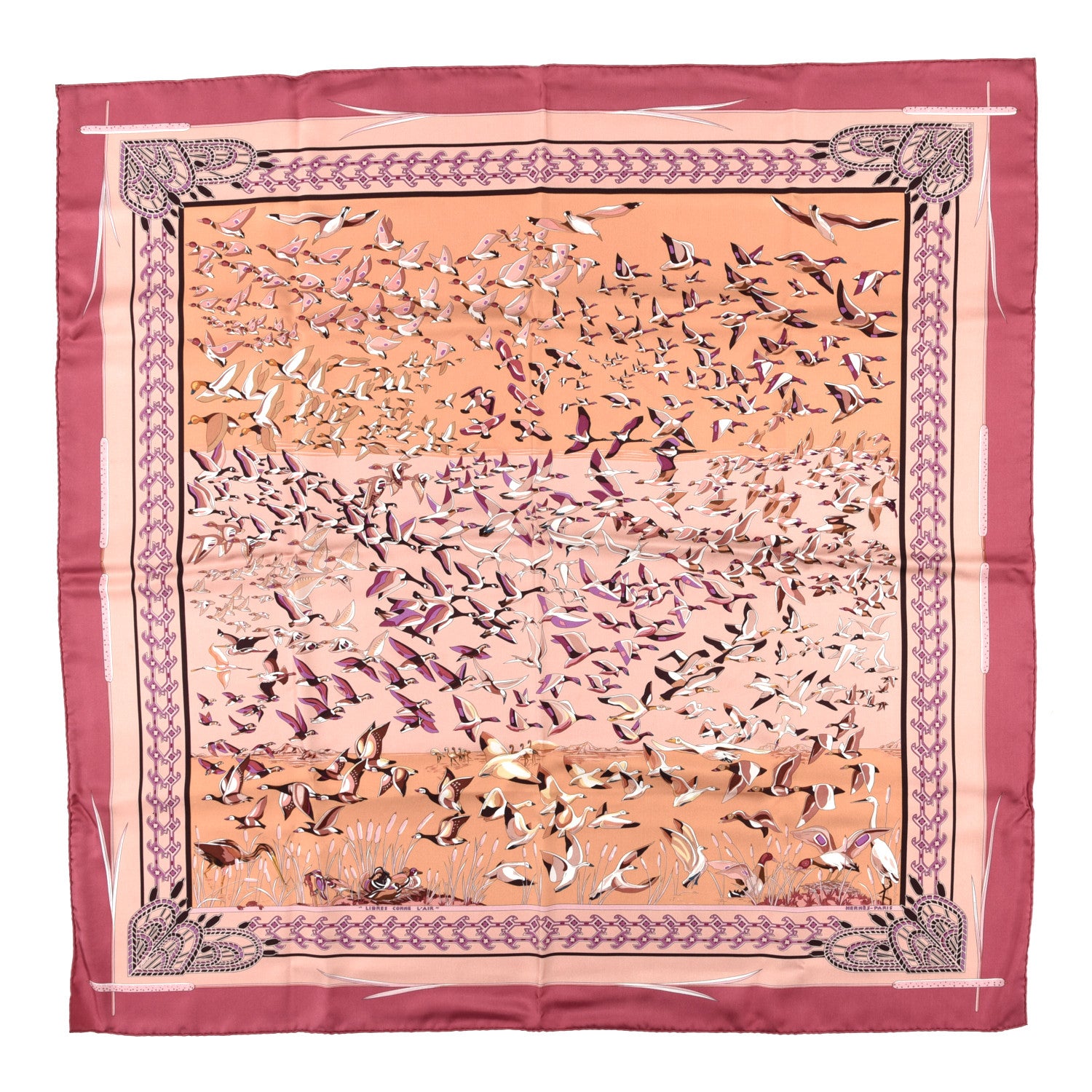 Hermes Silk Libres Comme L'Air Scarf 90 1 of 4