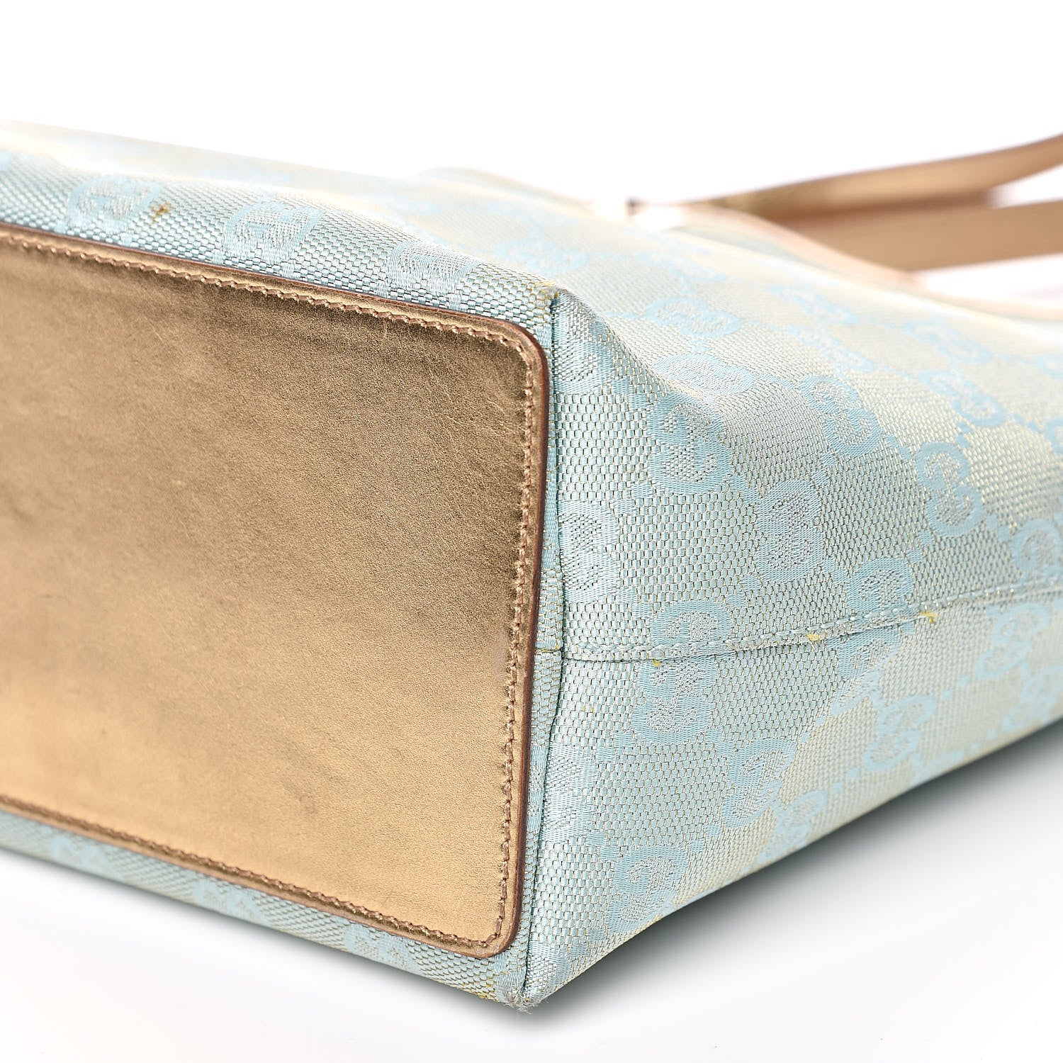Gucci Monogram Small Bucket Tote Turquoise 9 of 13