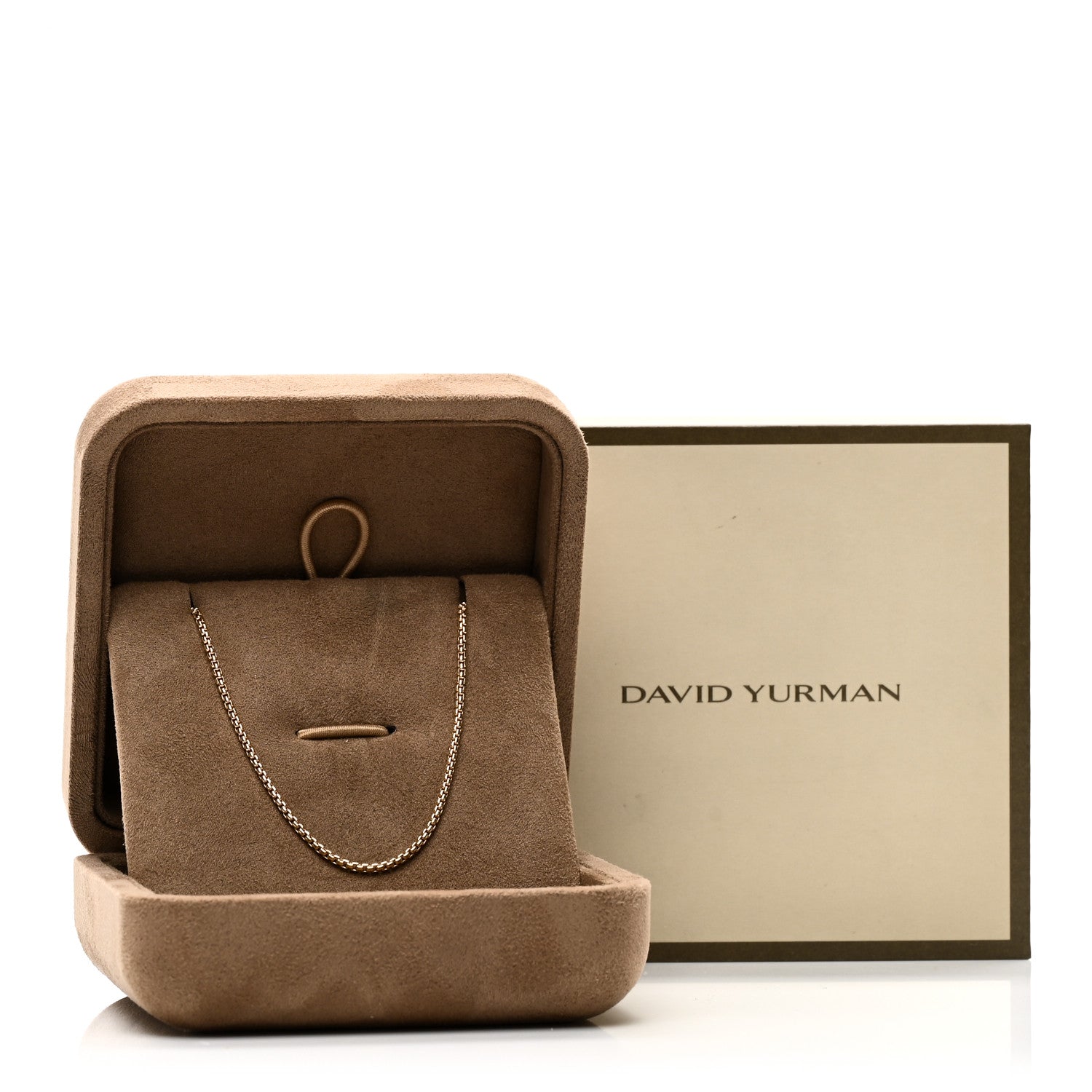 David Yurman 18K Yellow Gold 1.7mm Box Chain Necklace 18" 5 of 5