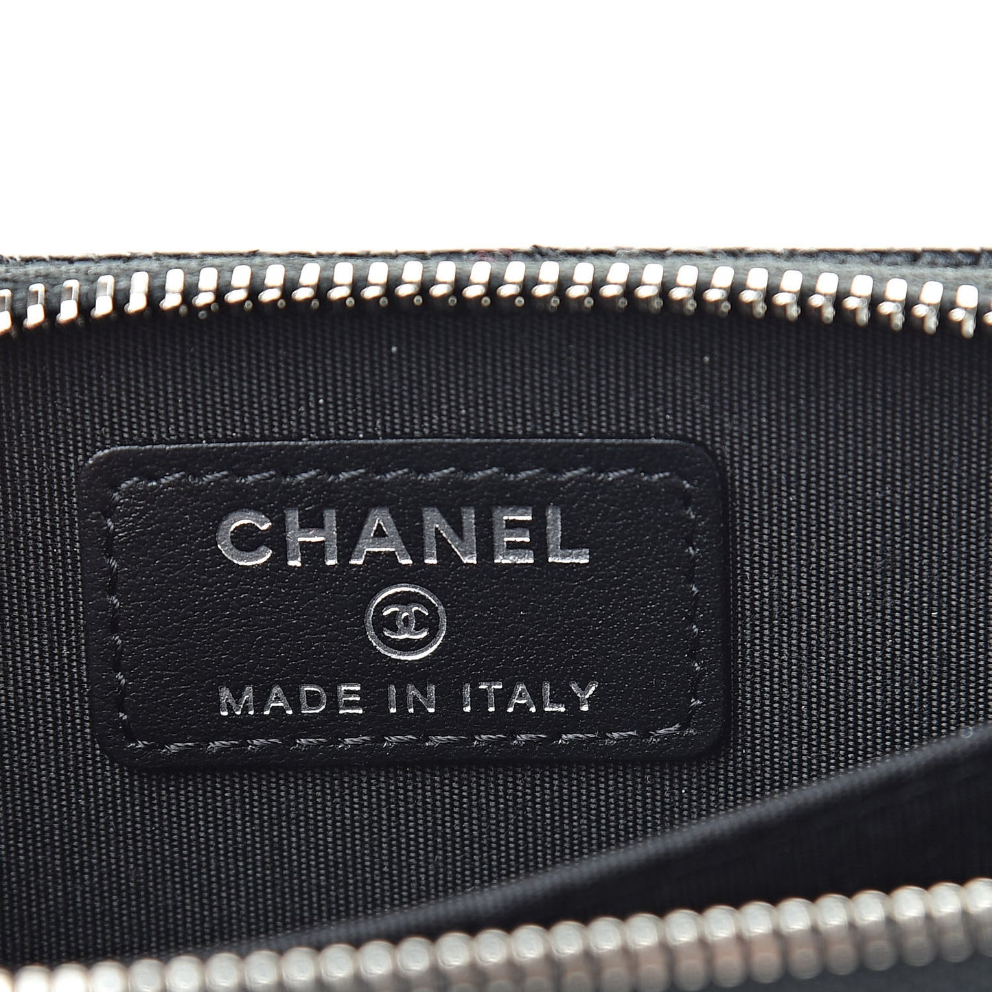 Caviar Quilted Incognito Zip Coin Purse Black