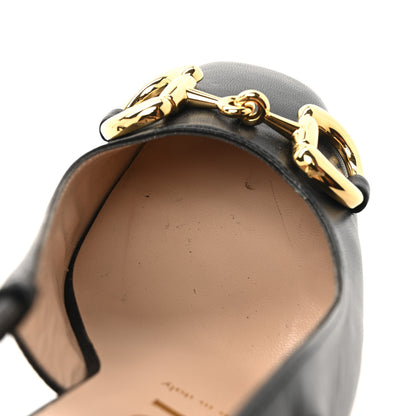 Gucci Nappa Horsebit Platform 35/120mm Slingback Pumps 36.5 Black 10 of 14