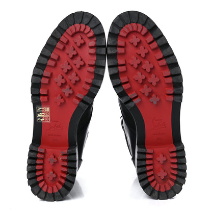 Christian Louboutin Calfskin Mayr Combat Boots 38.5 Black 7 of 9