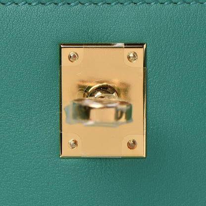 Hermes Swift Kelly Pochette Clutch Vert Vertigo 15 of 28
