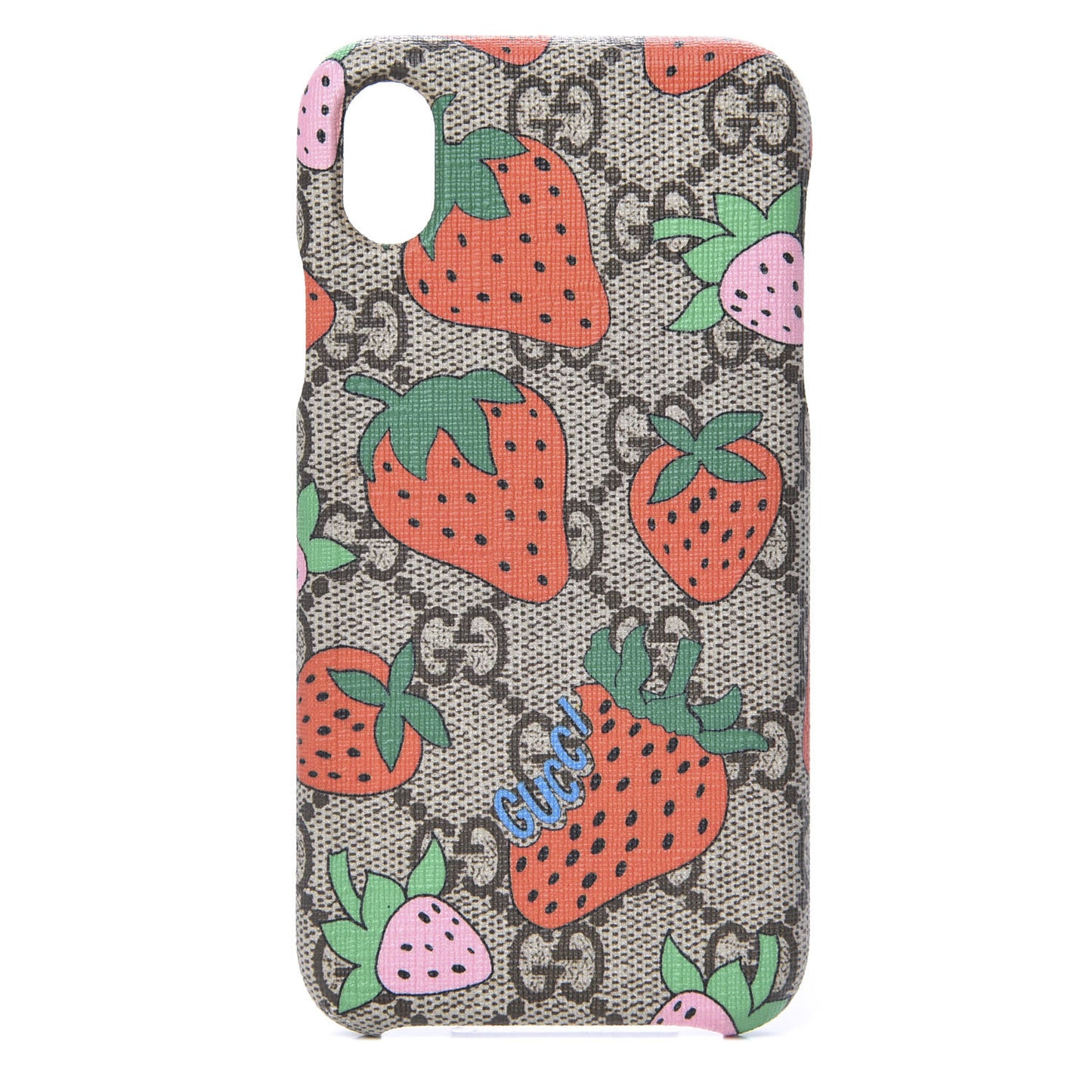 GG Supreme Monogram Strawberry iPhone XR Case