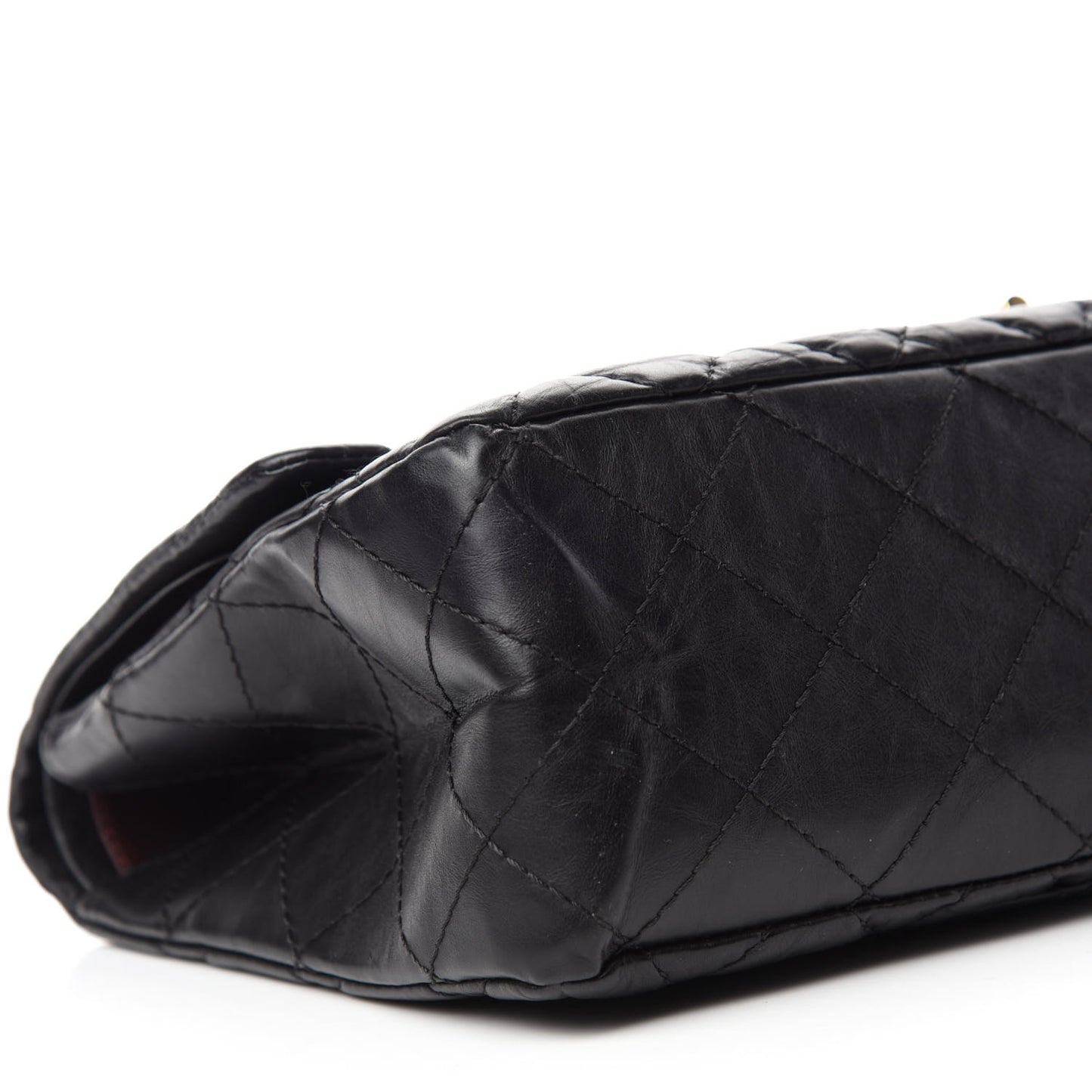 Aged Calfskin Quilted 2.55 Reissue 227 Flap Black