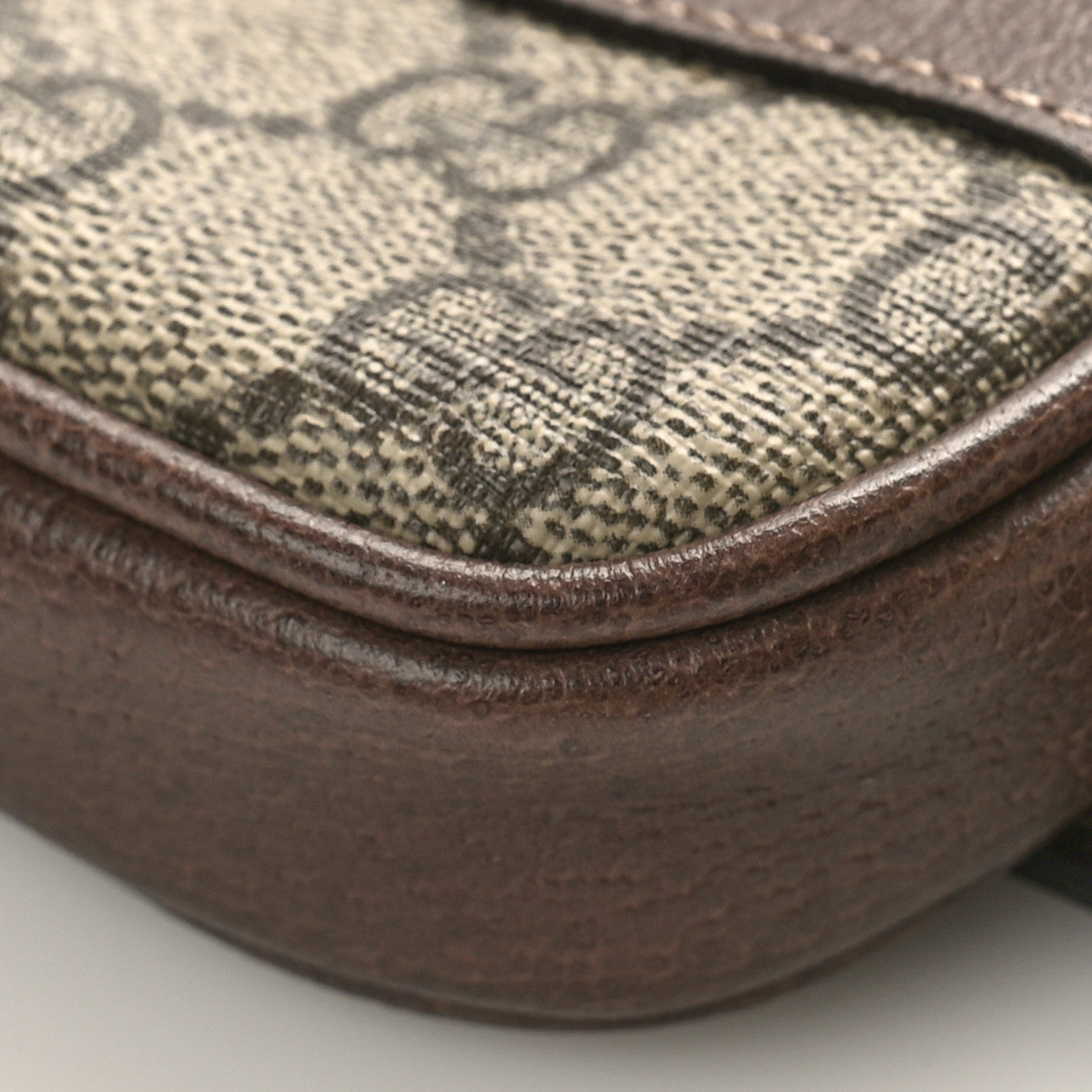GG Supreme Monogram Ophidia Belted iPhone Case 85 34 Dark Brown